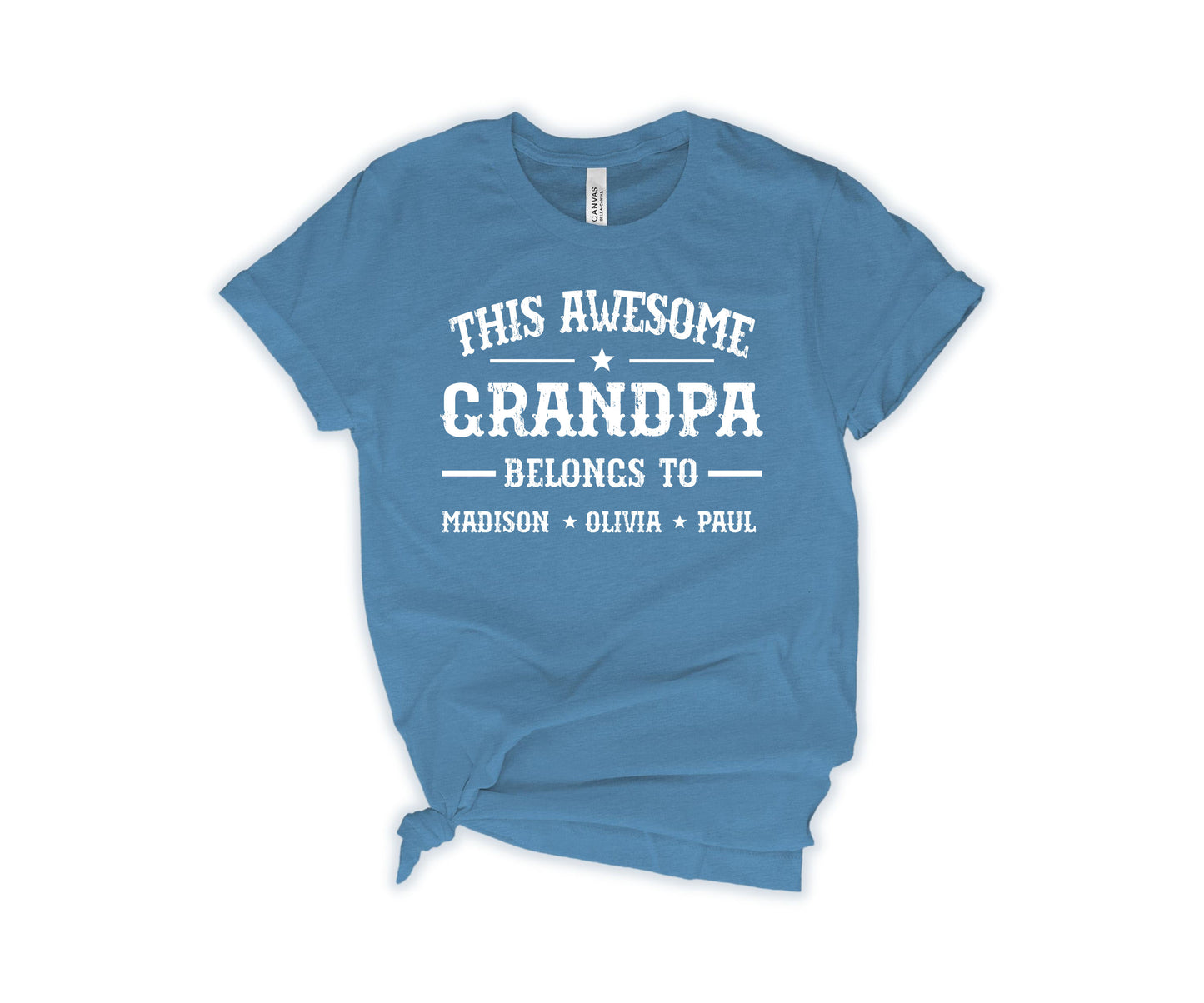 This Awesome Belongs to Shirt, Dad Shirt with Kids Names, Custom Dad Tee-newamarketing