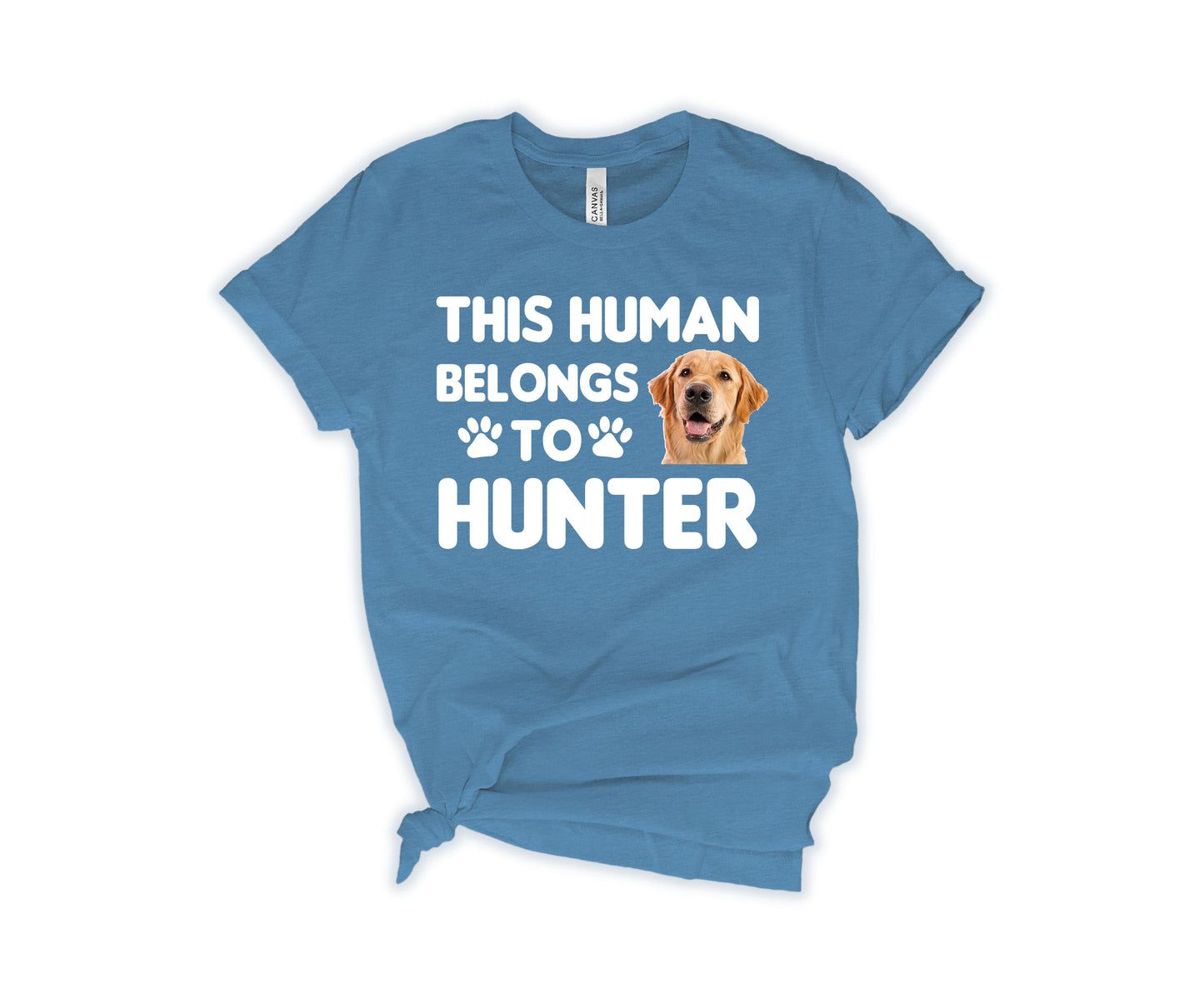 This Human Belongs to Shirt, Custom Photo Pet Shirt, Dog Dad Shirt-newamarketing