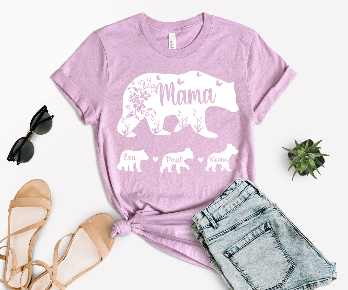 Mama Bear Shirt with Kids Names, Mama Bear Shirt, Custom Mama Bear Shirt-newamarketing