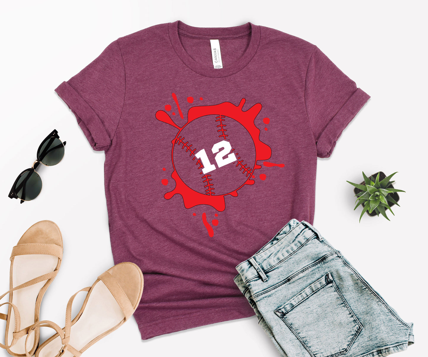 Personalized Baseball Mom Shirt, Baseball Numbers Shirt, Baseball Mom Shirt-newamarketing