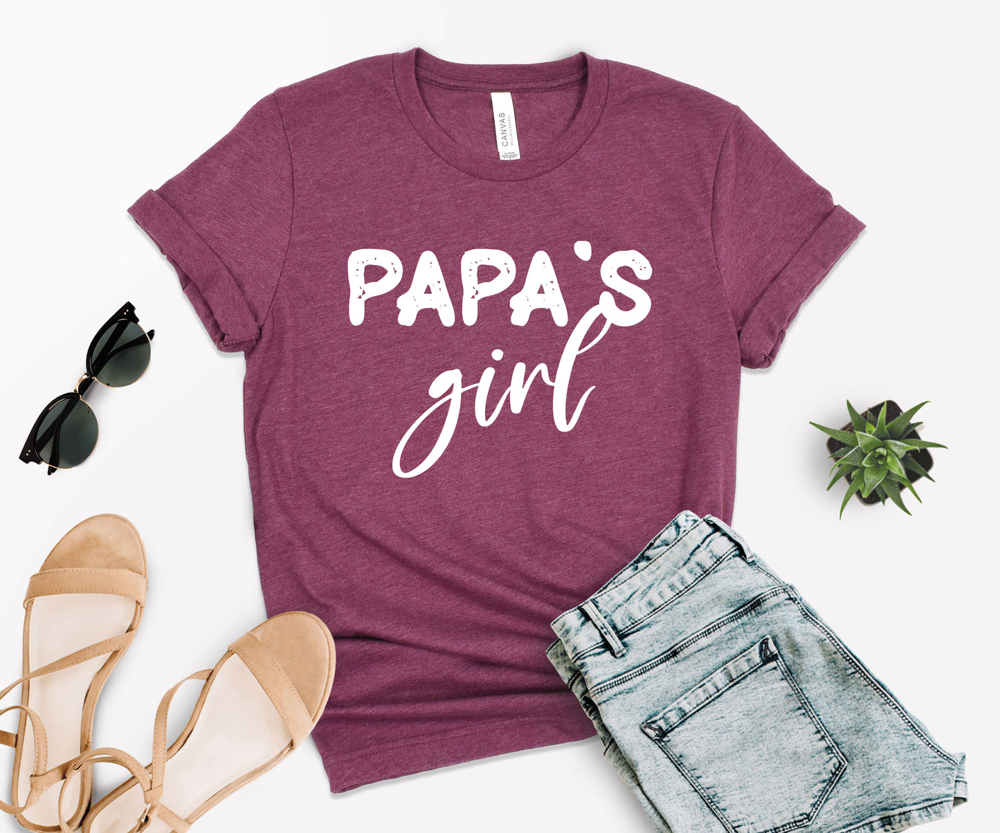Papa and Papa's Girl Shirts, Custom Matching Papa Shirt, Papa's Girl Shirt-newamarketing