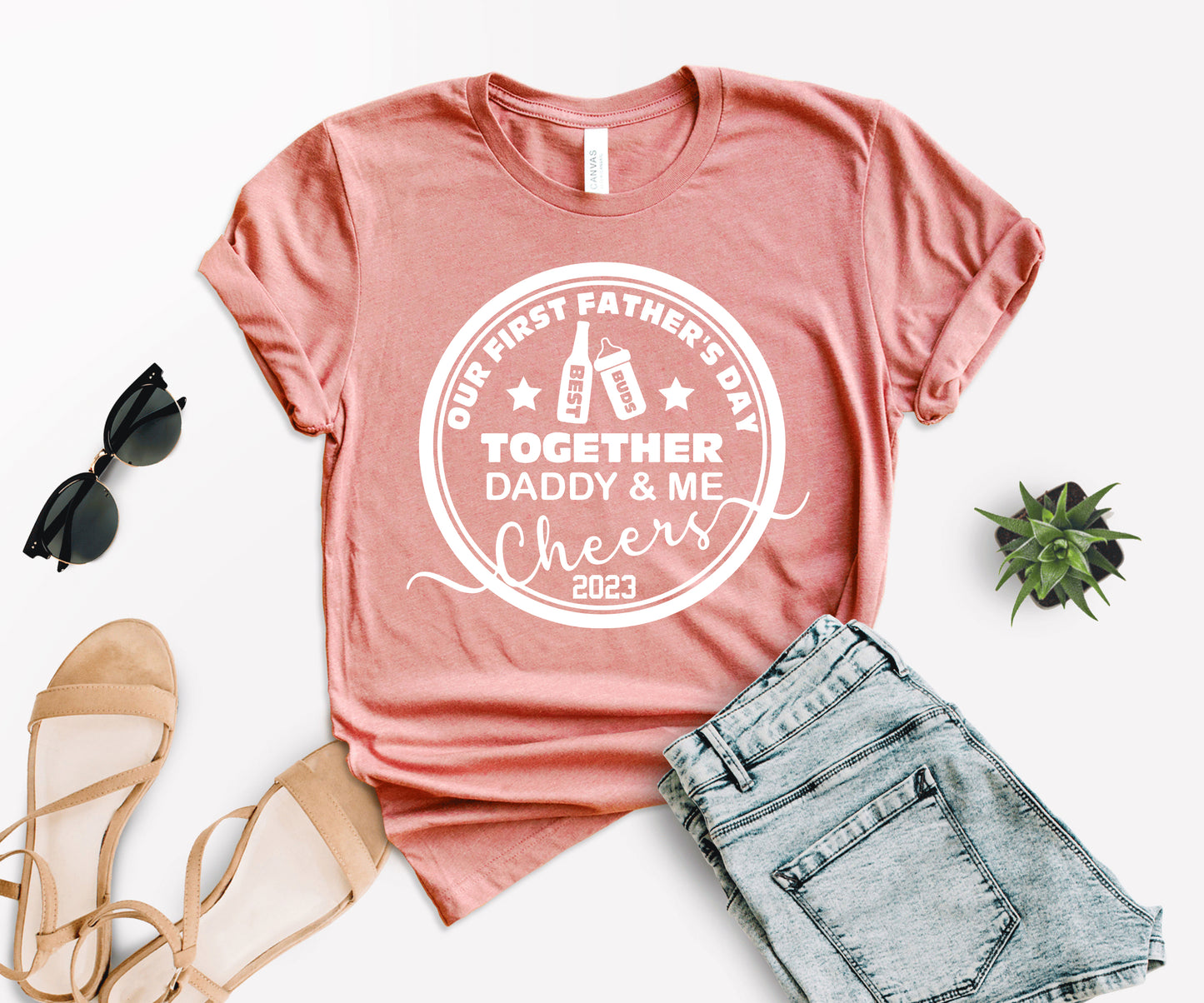 Our First Fathers Day Shirt, Beer Milk Bottle Shirt, Daddy and Me Shirts-newamarketing