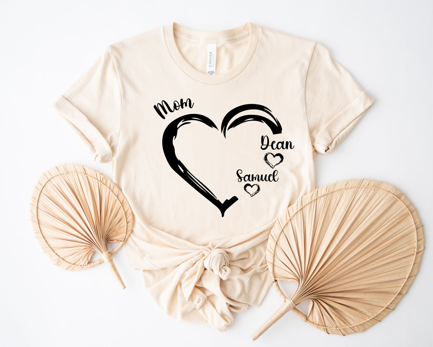 Personalized Mom Shirt, Mom Heart Shirt, Mom Shirt with Kids Name-newamarketing