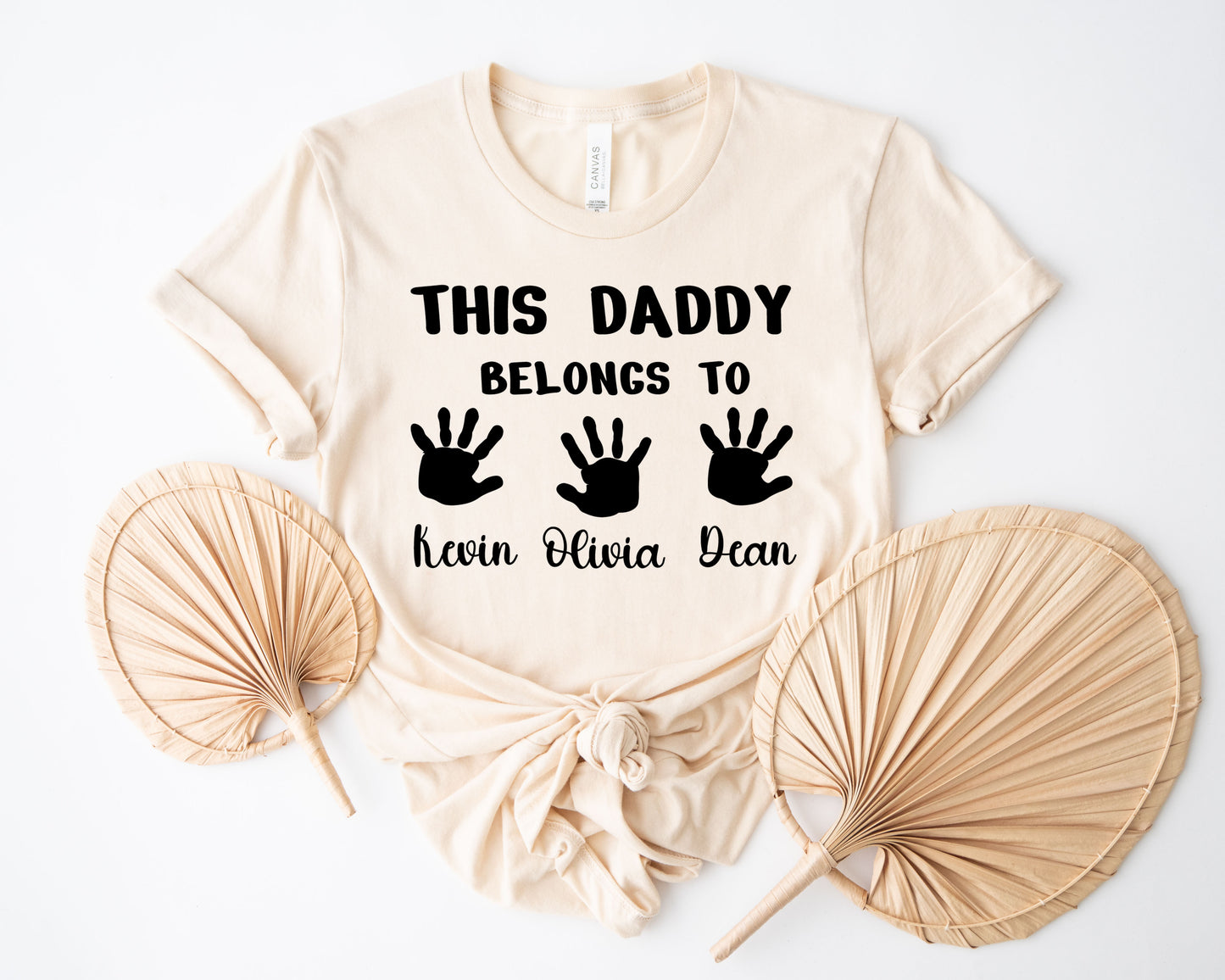 Custom Dad Shirt, This Daddy Belongs to Shirt, Dad Shirt with Kids Names-newamarketing