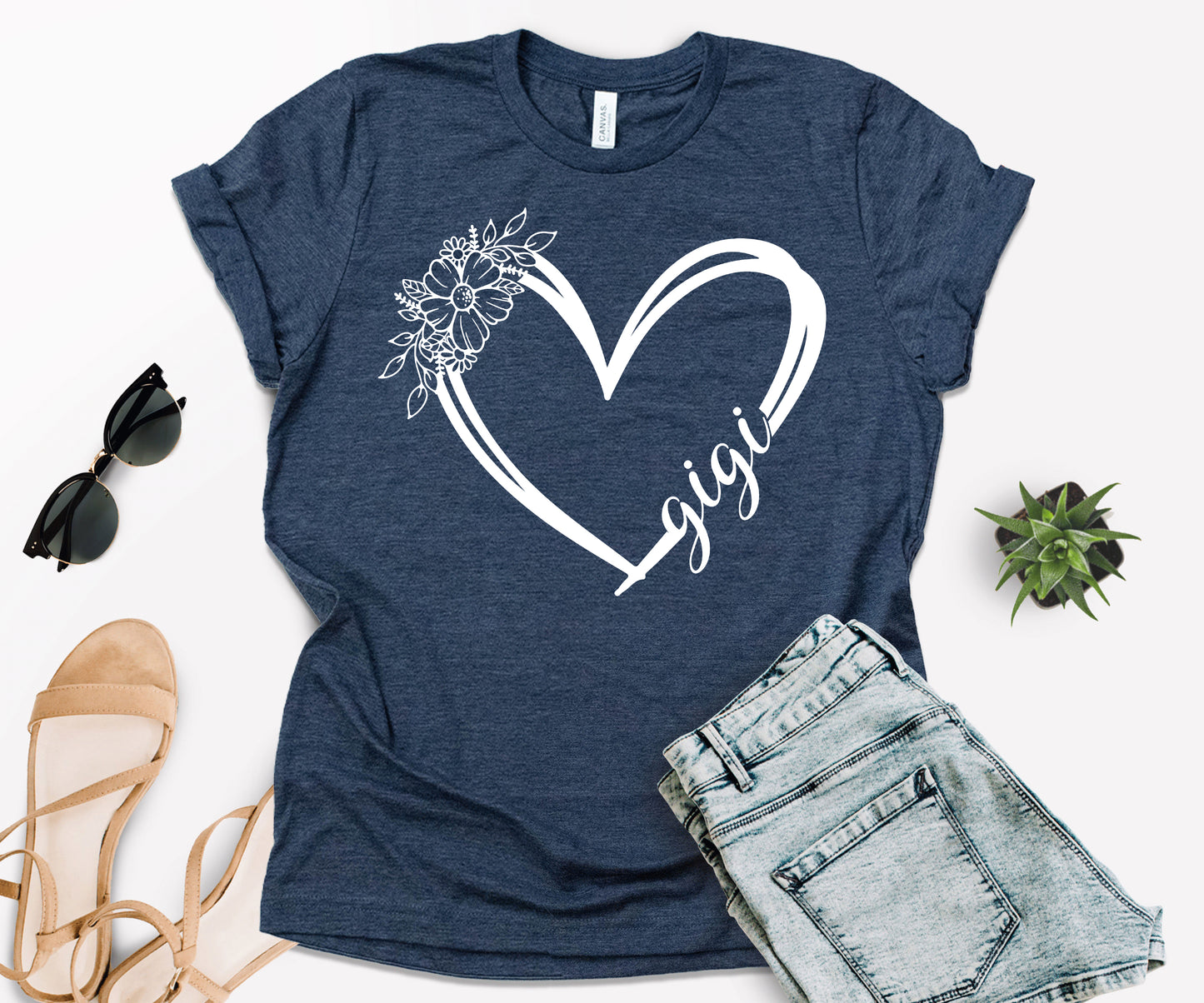 Custom Text Heart Line Shirt, Mom Heart Line Shirt, Personalized Mom Shirt-newamarketing