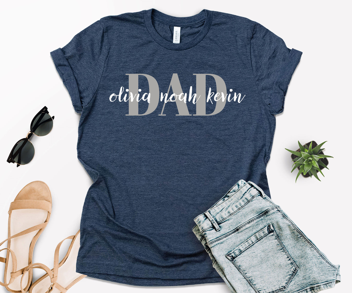 Custom Dad Shirt, Custom Dad Shirt with Kids Names, Father's Day Shirt-newamarketing