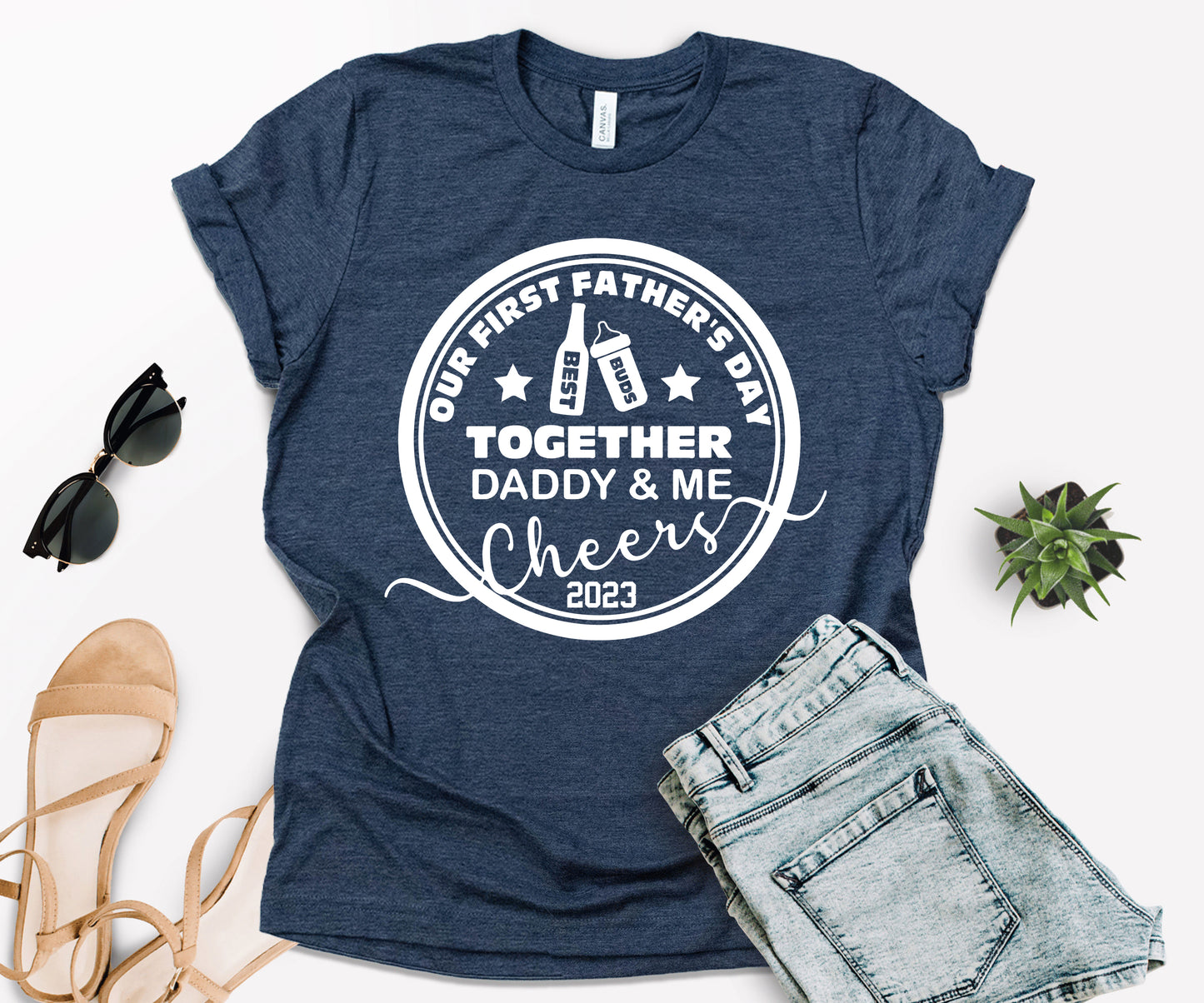 Our First Fathers Day Shirt, Beer Milk Bottle Shirt, Daddy and Me Shirts-newamarketing