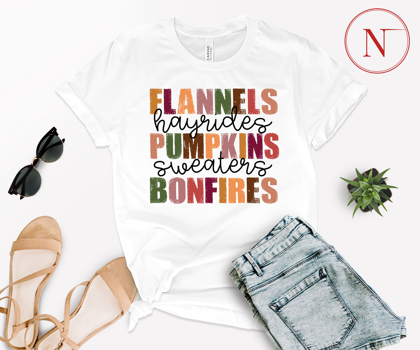 Newa Marketing, Flannels Hayrides Pumpkins Sweaters Bonfires Shirt, Thanksgiving T-Shirts, Pumpkin Fall Shirt, Autumn Tshirt, Halloween, high-quality, Made in the USA, Pumpkin Shirt, moms, father, mother, dad, kids, adult, youth, toddler t-shirt, baby onesie, matching, design, family, soft cotton, holiday, trip, vacation, gift
