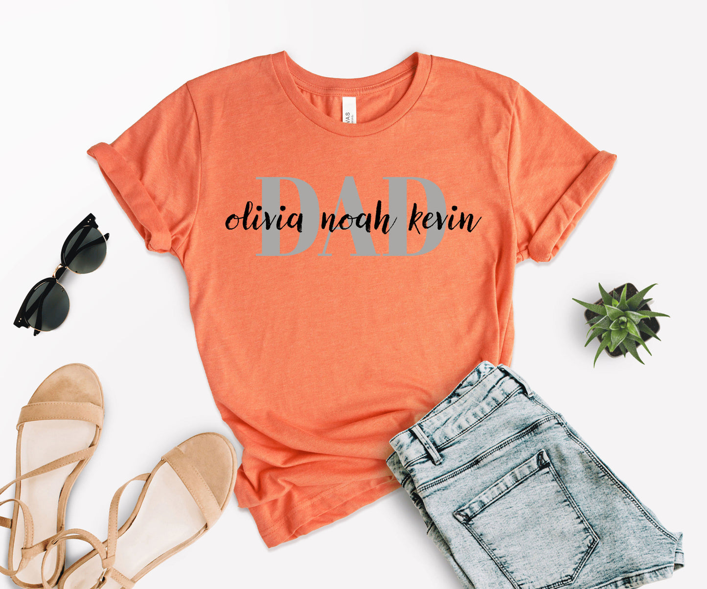 Custom Dad Shirt, Custom Dad Shirt with Kids Names, Father's Day Shirt-newamarketing