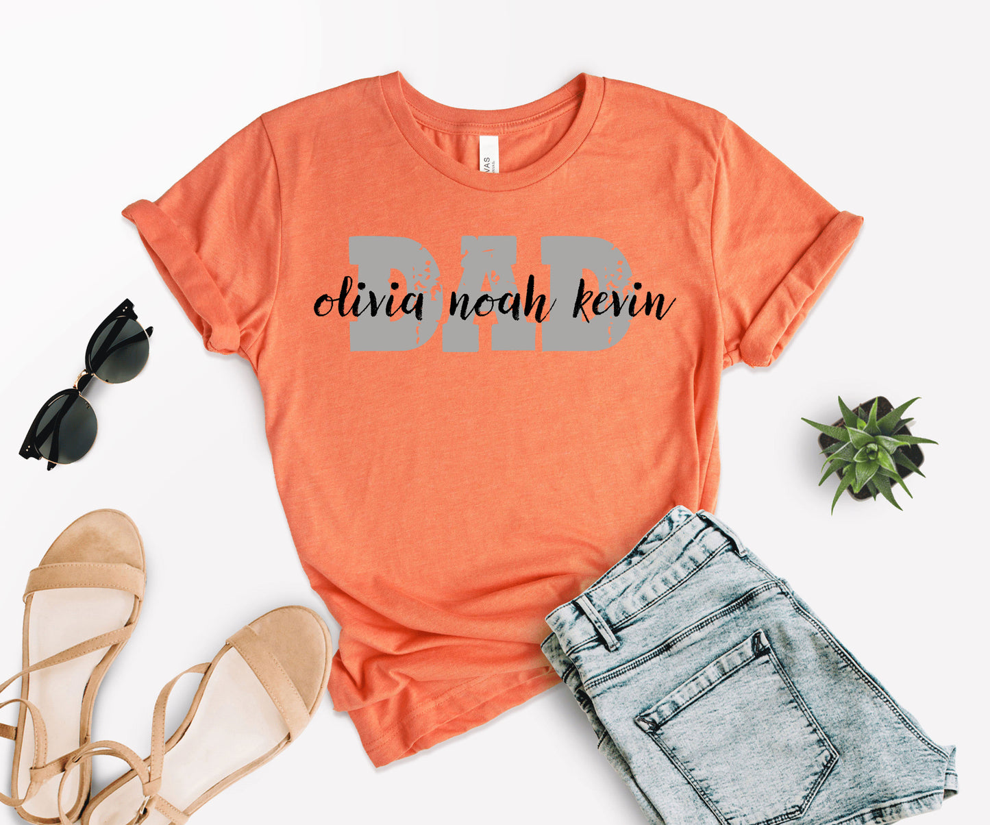 Custom Dad Shirt, Dad Shirt with Kids Names, Custom Father's Day Shirt-newamarketing