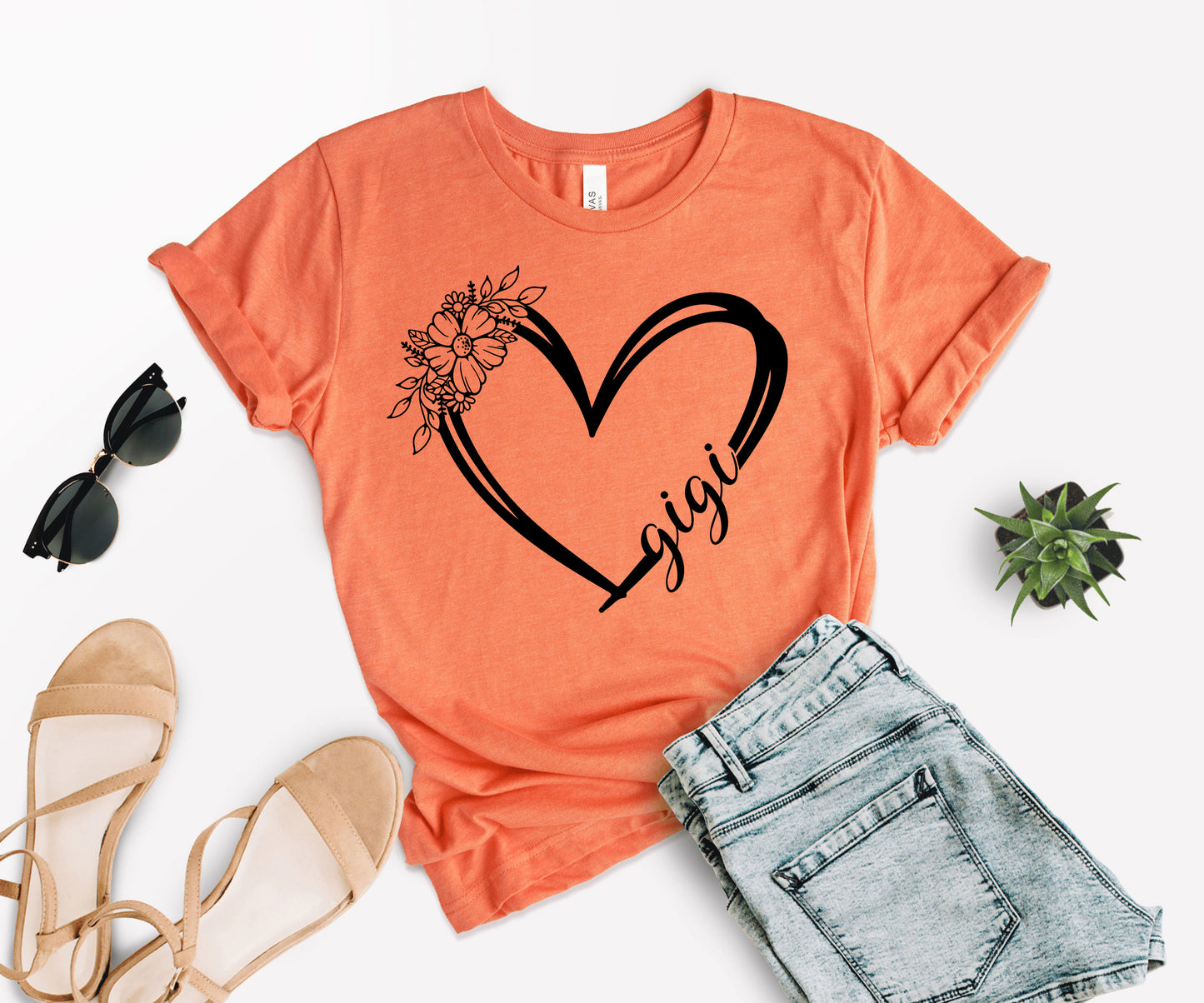 Custom Text Heart Line Shirt, Mom Heart Line Shirt, Personalized Mom Shirt-newamarketing