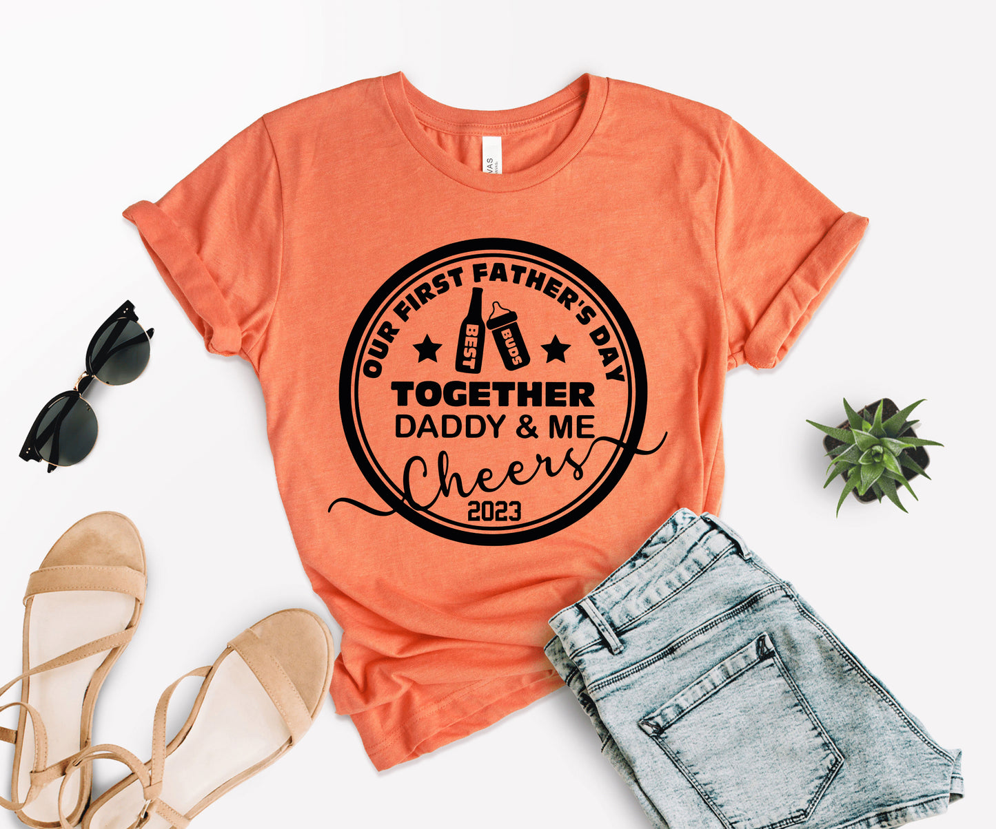 Our First Fathers Day Shirt, Beer Milk Bottle Shirt, Daddy and Me Shirts-newamarketing