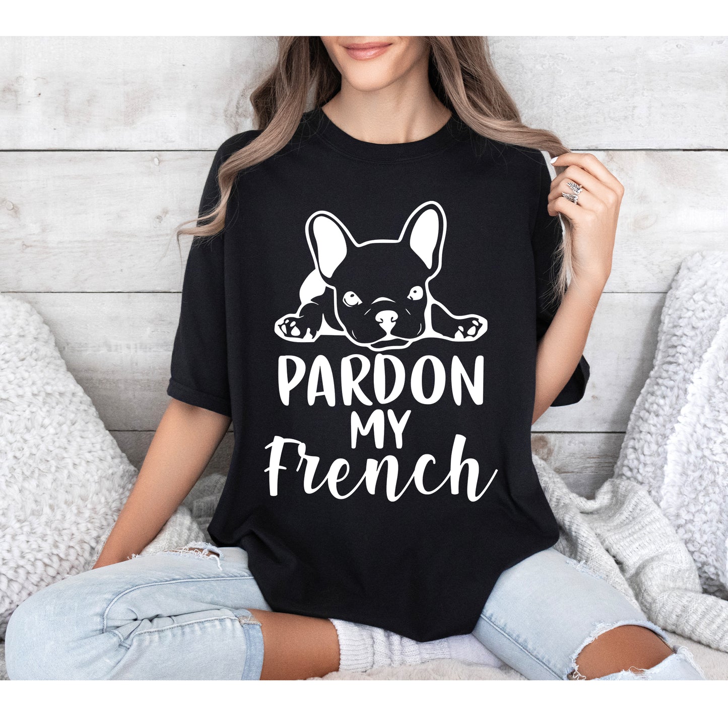 Pardon My French Shirt, French Bulldog Shirt, Comfort Colors Shirt-newamarketing