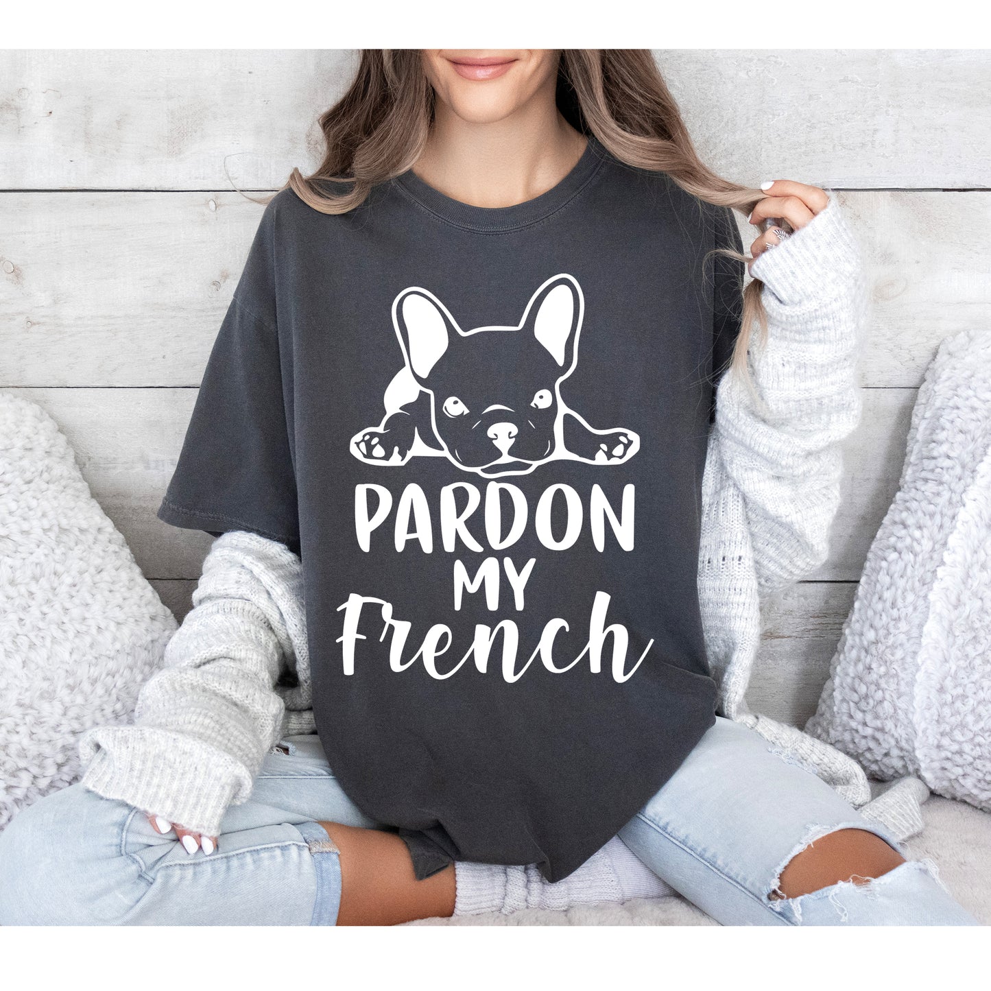 Pardon My French Shirt, French Bulldog Shirt, Comfort Colors Shirt-newamarketing