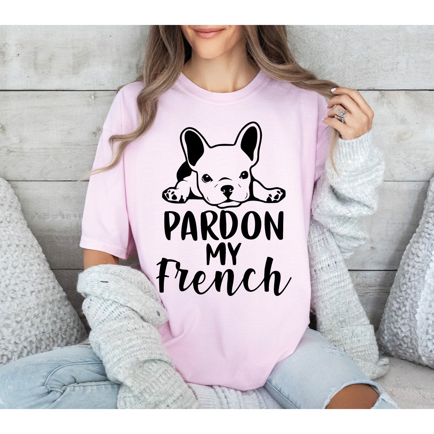 Pardon My French Shirt, French Bulldog Shirt, Comfort Colors Shirt-newamarketing