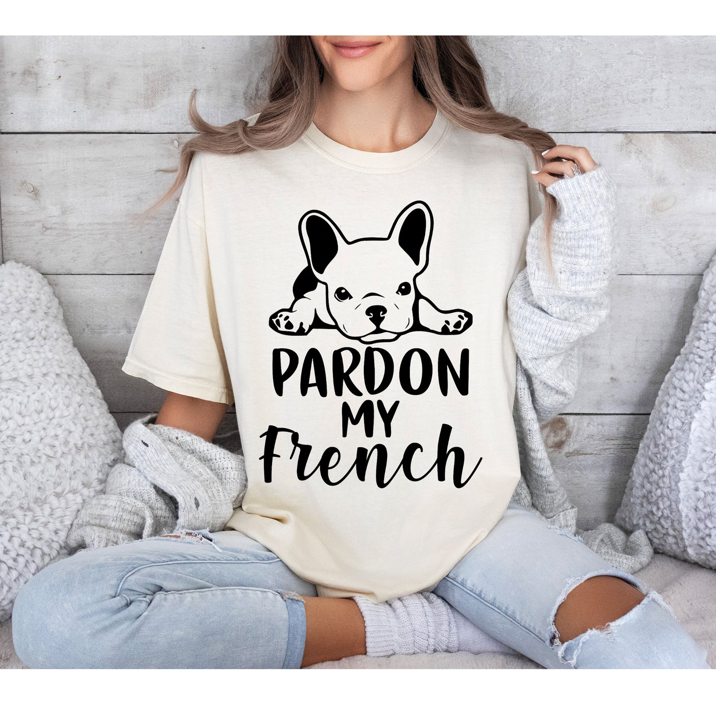 Pardon My French Shirt, French Bulldog Shirt, Comfort Colors Shirt-newamarketing