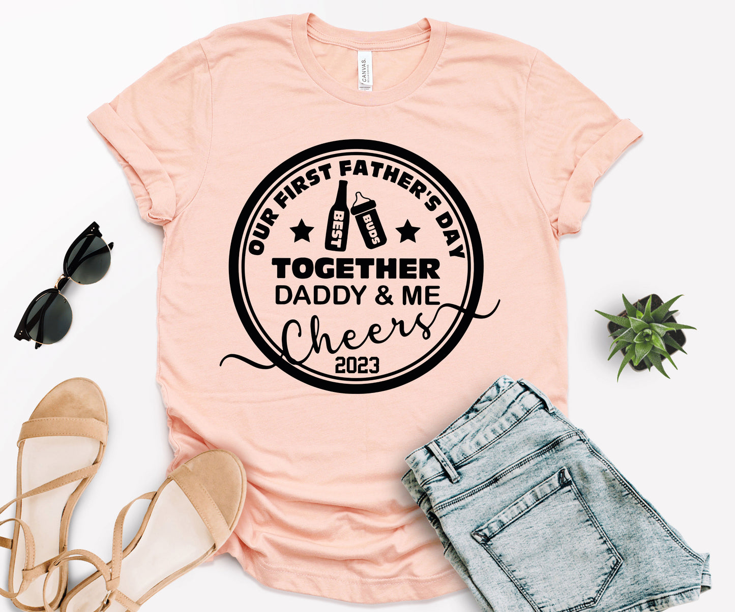 Our First Fathers Day Shirt, Beer Milk Bottle Shirt, Daddy and Me Shirts-newamarketing