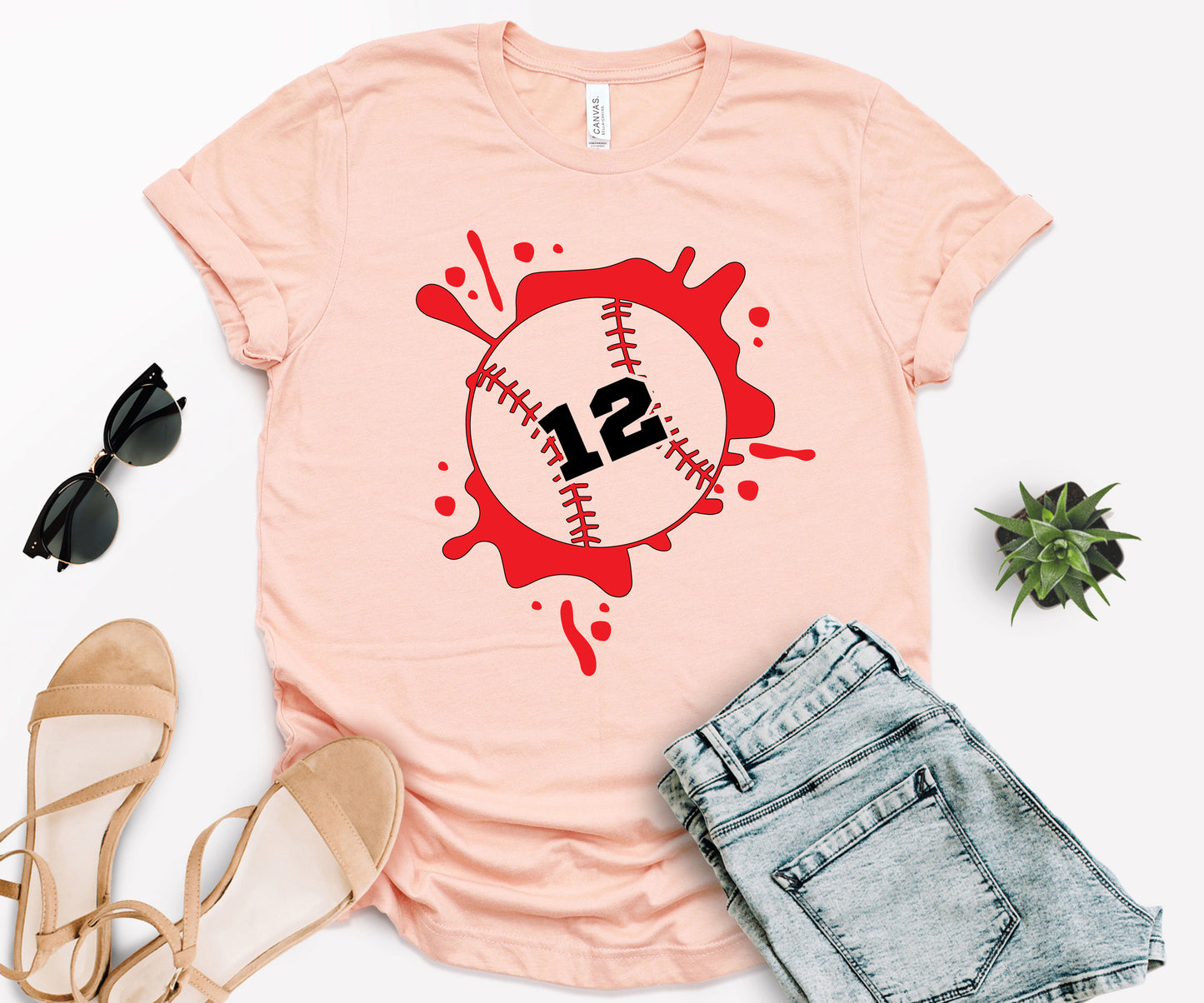 Personalized Baseball Mom Shirt, Baseball Numbers Shirt, Baseball Mom Shirt-newamarketing