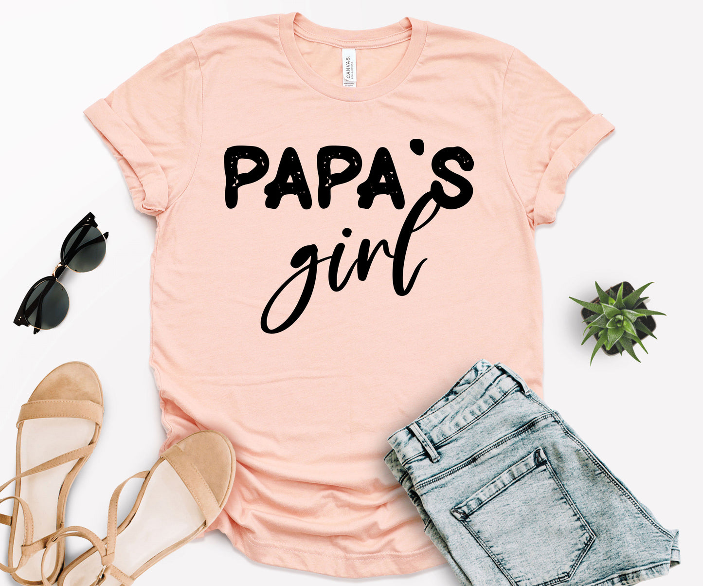 Papa and Papa's Girl Shirts, Custom Matching Papa Shirt, Papa's Girl Shirt-newamarketing