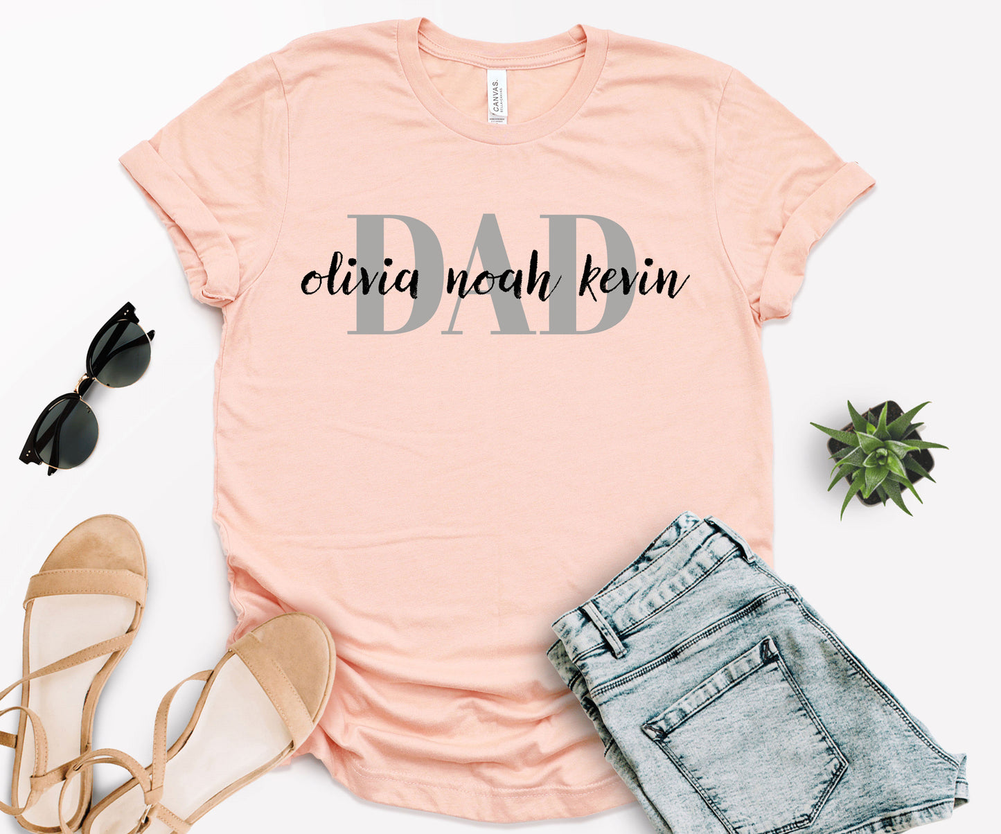 Custom Dad Shirt, Custom Dad Shirt with Kids Names, Father's Day Shirt-newamarketing