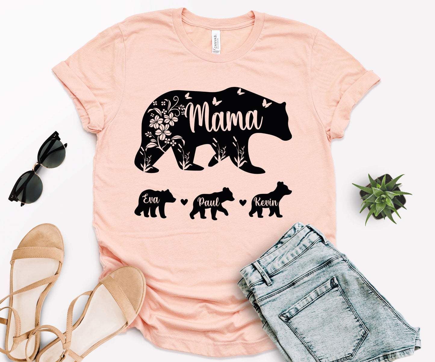 Mama Bear Shirt with Kids Names, Mama Bear Shirt, Custom Mama Bear Shirt-newamarketing