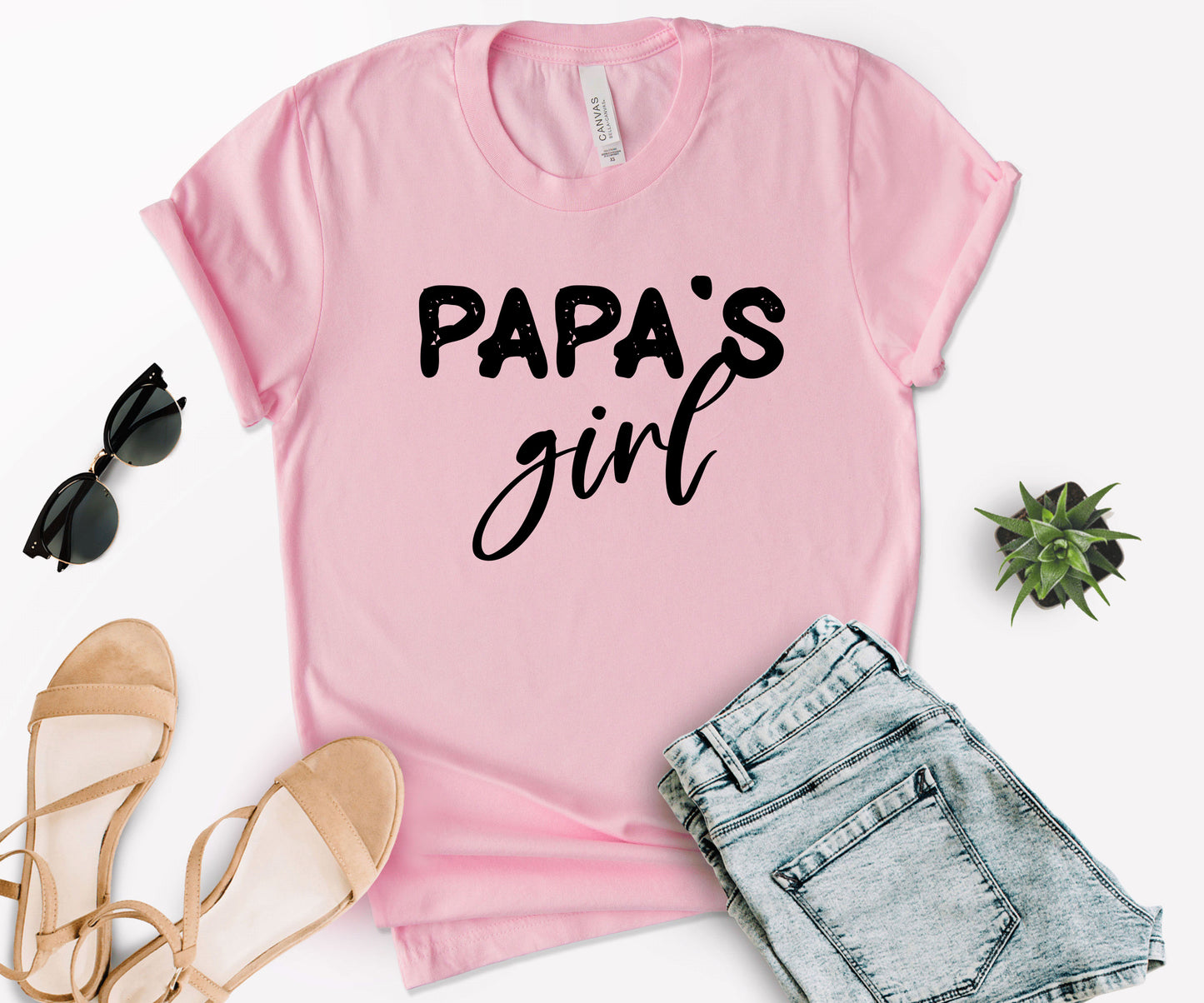 Papa and Papa's Girl Shirts, Custom Matching Papa Shirt, Papa's Girl Shirt-newamarketing