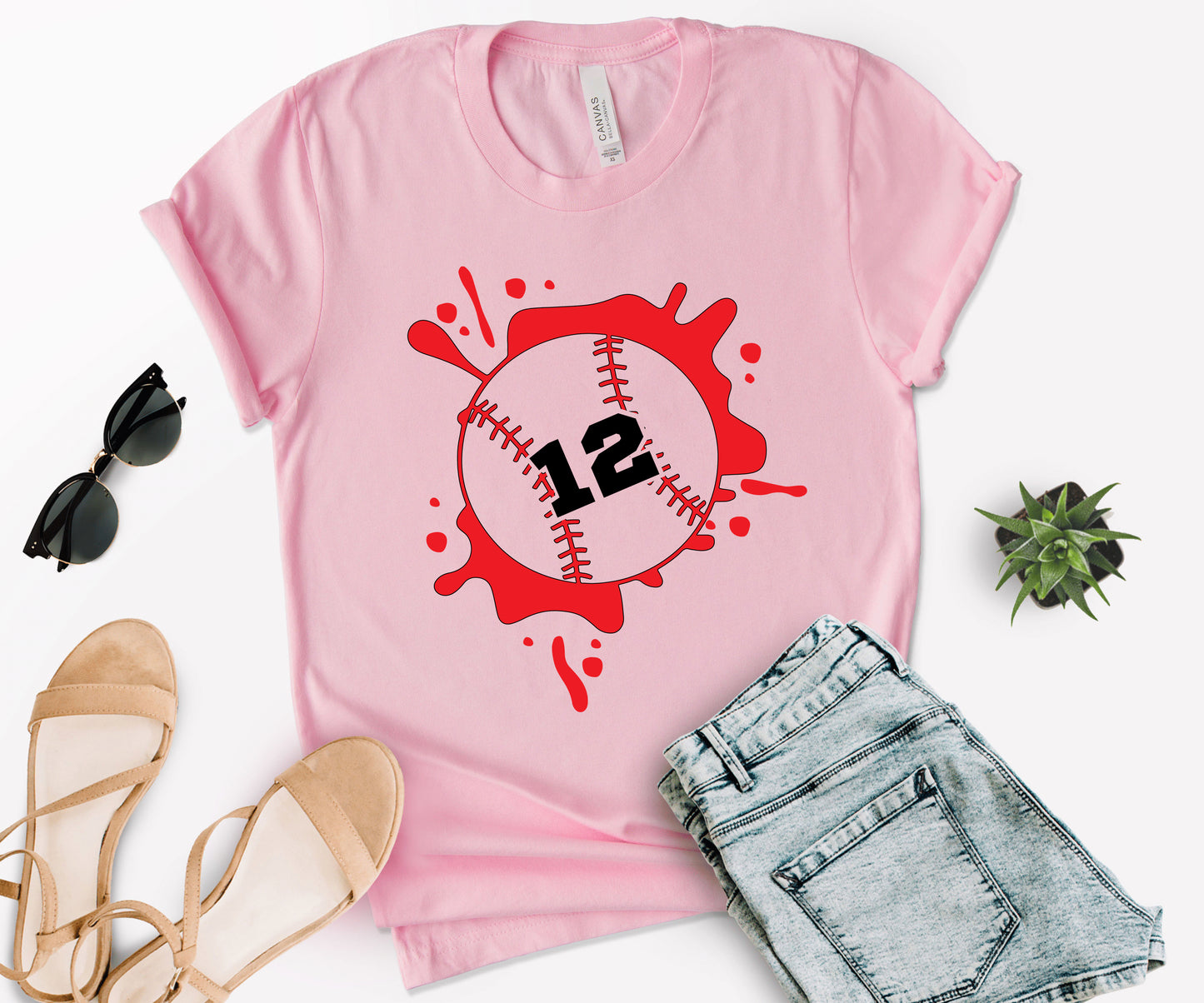Personalized Baseball Mom Shirt, Baseball Numbers Shirt, Baseball Mom Shirt-newamarketing