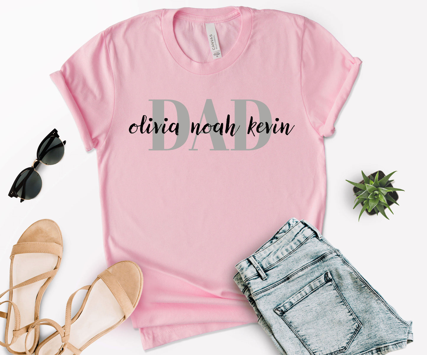 Custom Dad Shirt, Custom Dad Shirt with Kids Names, Father's Day Shirt-newamarketing