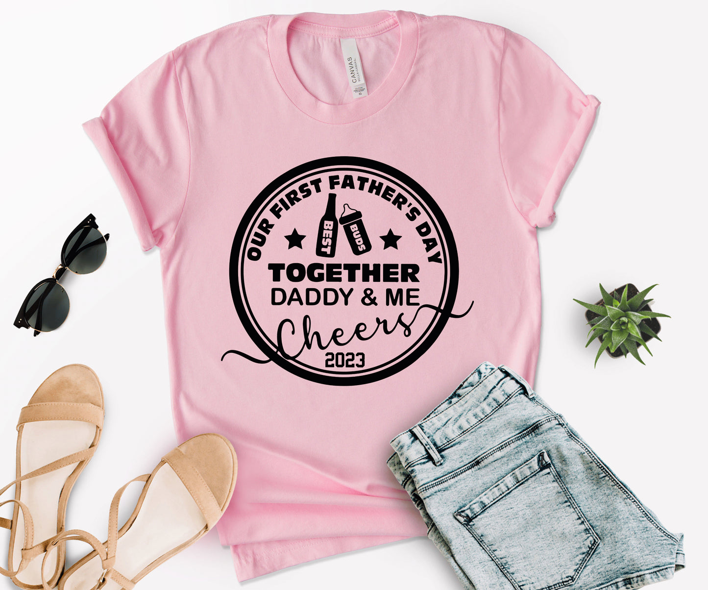 Our First Fathers Day Shirt, Beer Milk Bottle Shirt, Daddy and Me Shirts-newamarketing