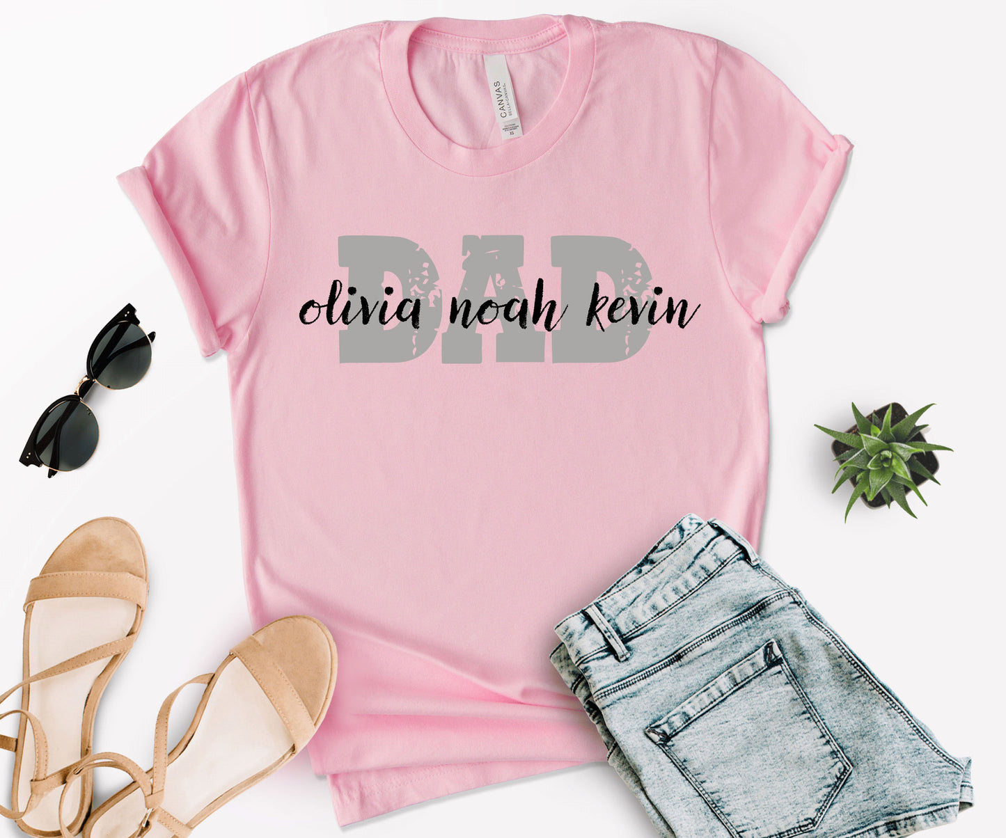 Custom Dad Shirt, Dad Shirt with Kids Names, Custom Father's Day Shirt-newamarketing