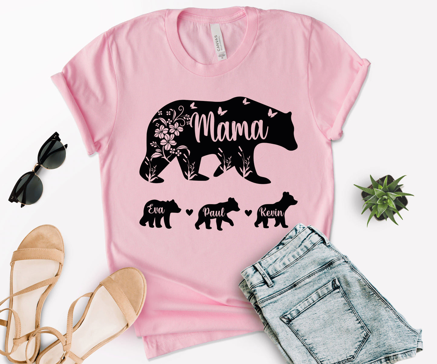 Mama Bear Shirt with Kids Names, Mama Bear Shirt, Custom Mama Bear Shirt-newamarketing