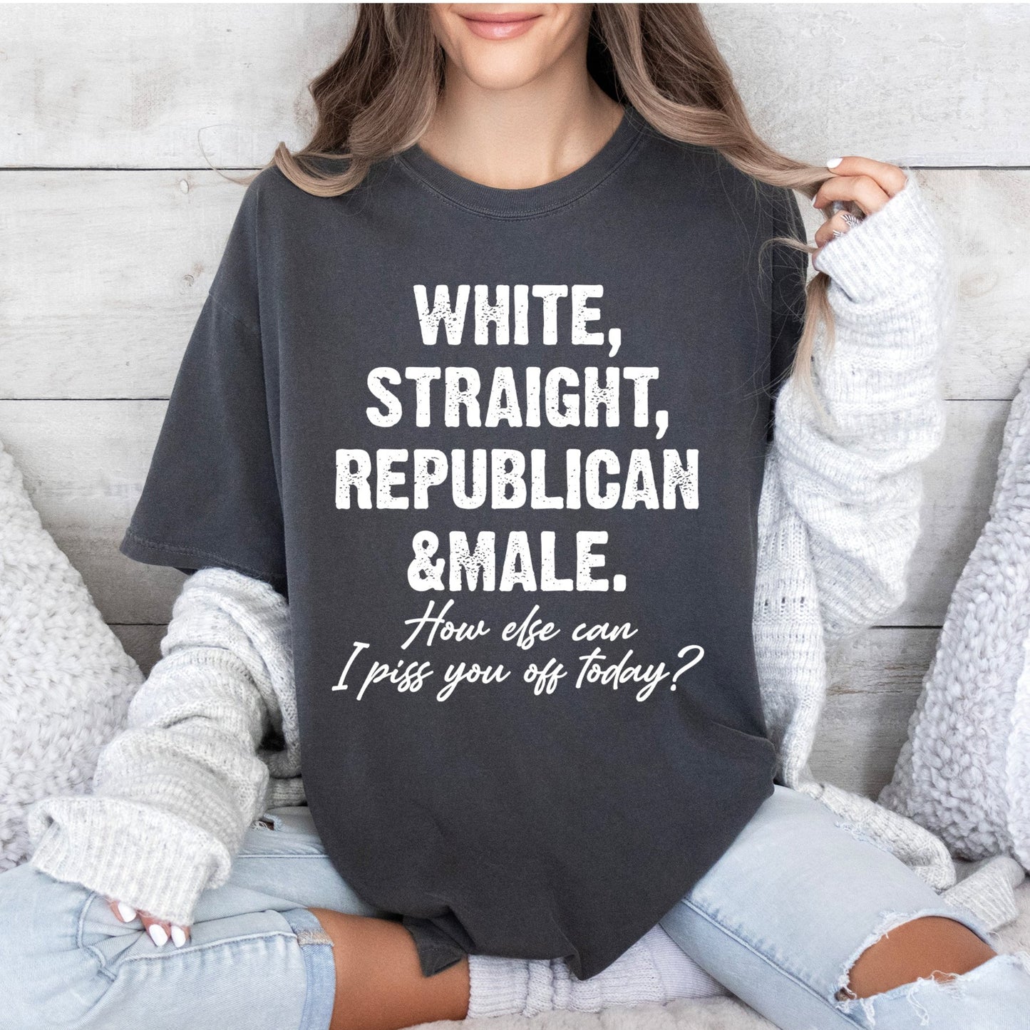Straight White Male Shirt, Funny Patriotic Shirt, Comfort Colors T-Shirts-newamarketing