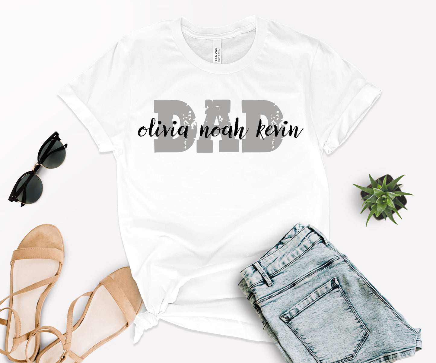 Custom Dad Shirt, Dad Shirt with Kids Names, Custom Father's Day Shirt-newamarketing