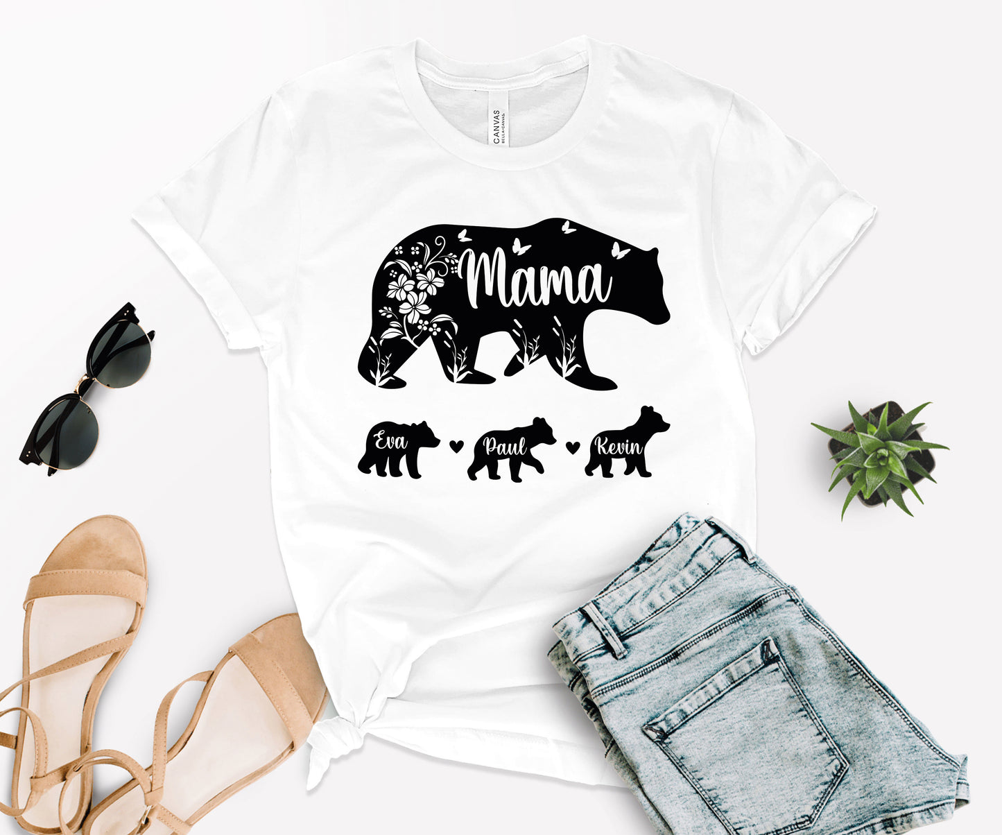 Mama Bear Shirt with Kids Names, Mama Bear Shirt, Custom Mama Bear Shirt-newamarketing