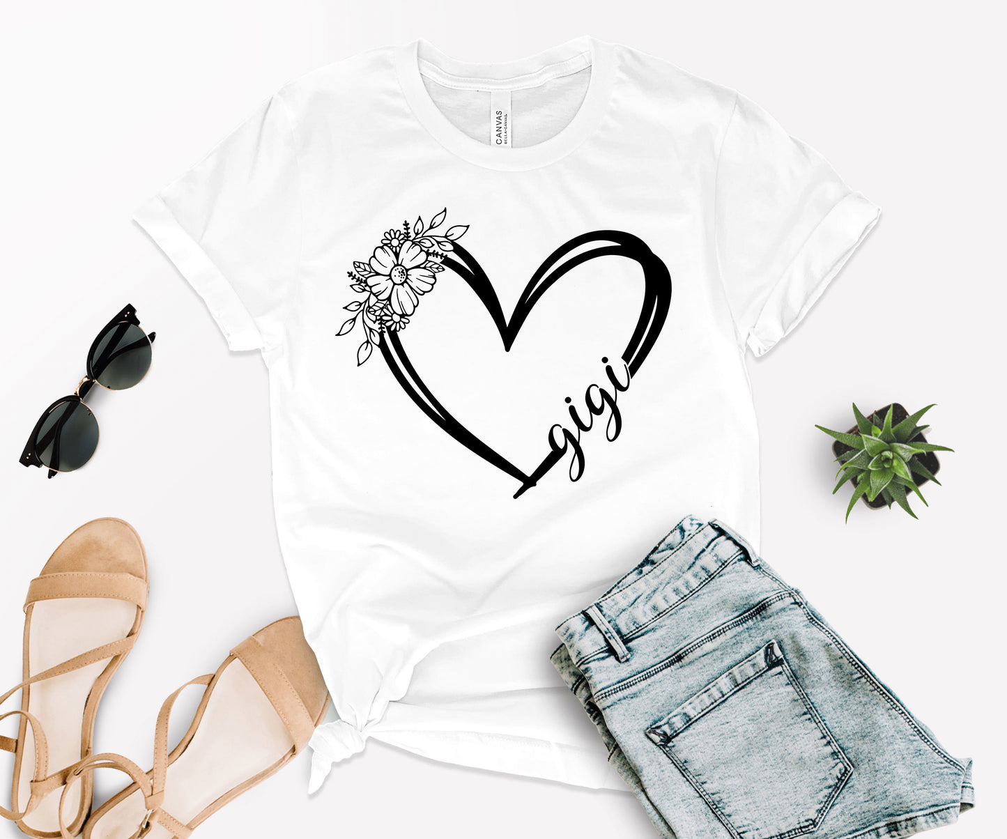 Custom Text Heart Line Shirt, Mom Heart Line Shirt, Personalized Mom Shirt-newamarketing