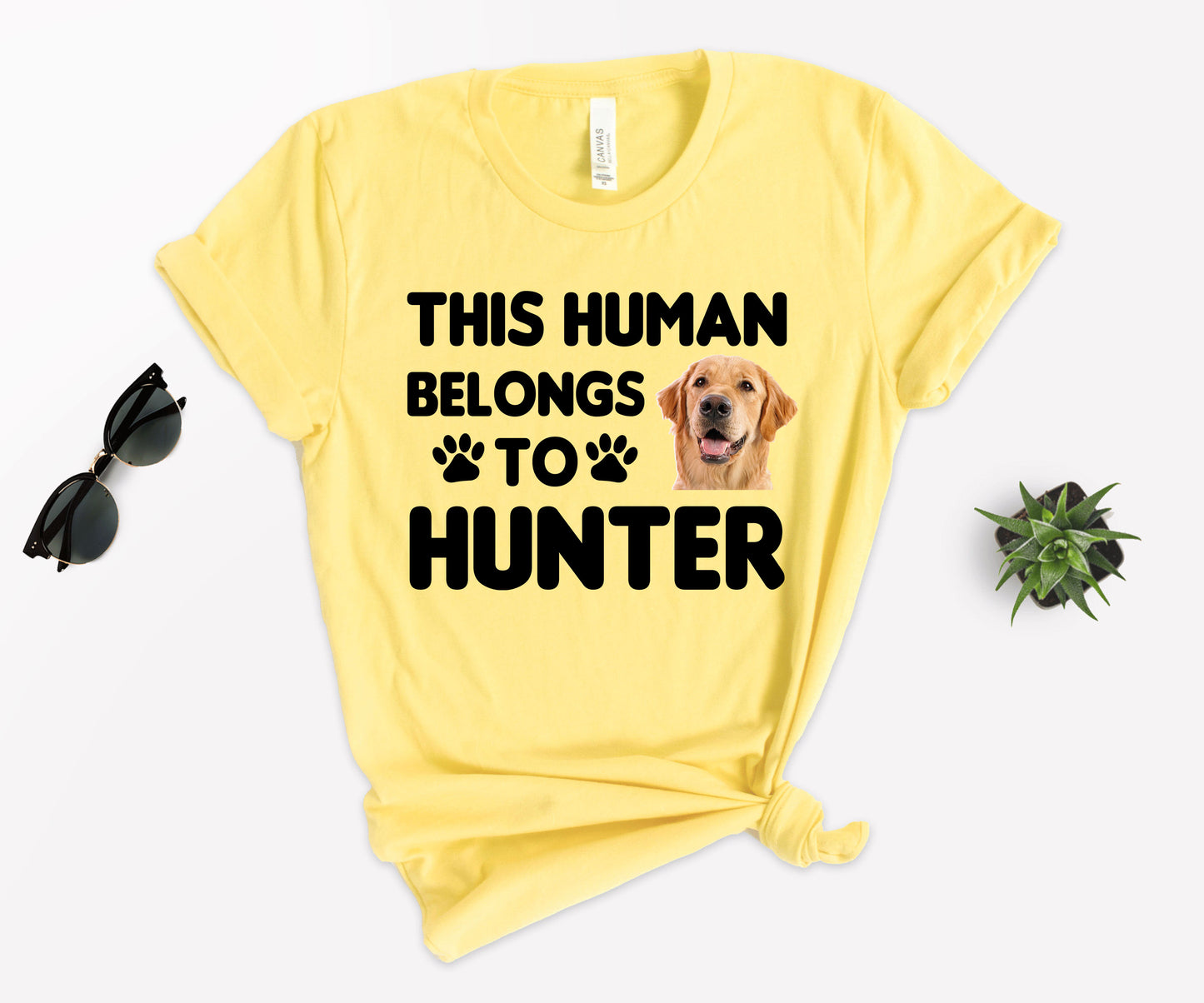 This Human Belongs to Shirt, Custom Photo Pet Shirt, Dog Dad Shirt-newamarketing