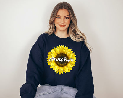 Sunflower Hoodie, Floral Mama Sweatshirt, Sunflower Sweatshirt-newamarketing