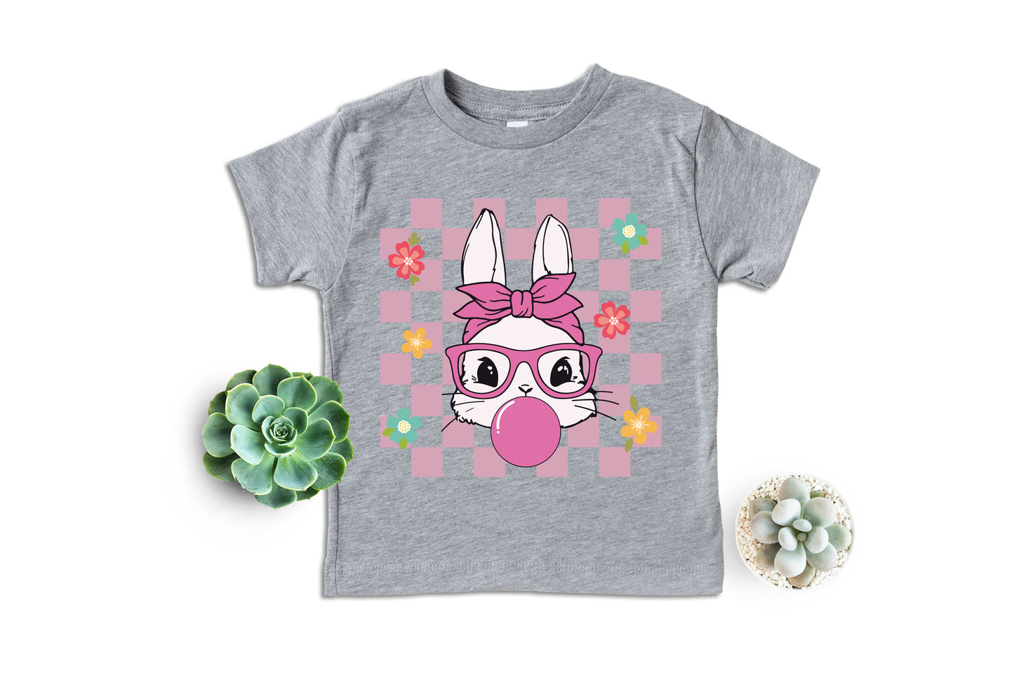 Easter Bunny Shirt, Pink Easter Bunny, Bunny With Glasses T-Shirt-newamarketing