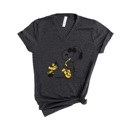 Snoppy Saxophone Shirt, Funny Saxophone Shirts ,Snoopy Peanuts Shirt -newamarketing