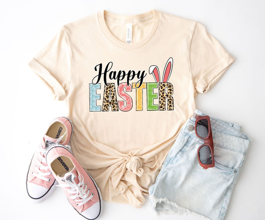 Happy Bunny Shirts, Happy Easter T-Shirt, Leopard Bunny Shirt-newamarketing