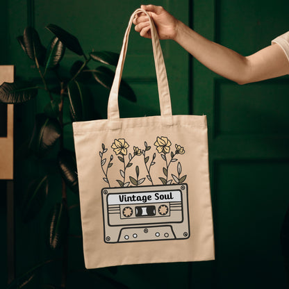 Music Lover Gift, Cassette Tote Bag, Vintage Tote Bags-newamarketing