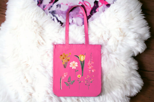 Wildflower Tote Bag, Watercolor Tote Bag, Floral Tote Bag-newamarketing