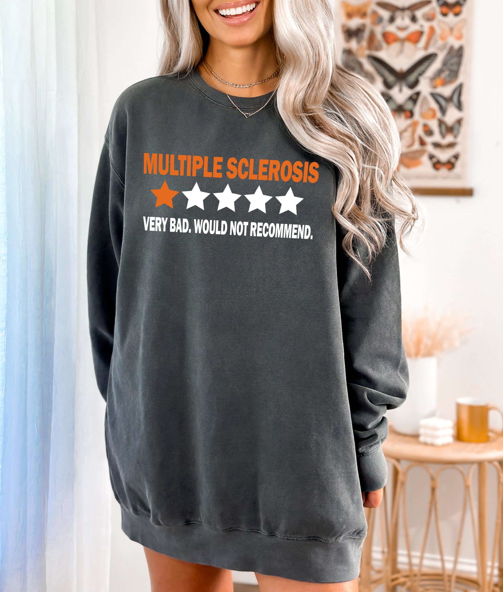 Comfort Color Sweatshirt, Multiple Sclerosis Sweats, Multiple Sclerosis Designs-newamarketing