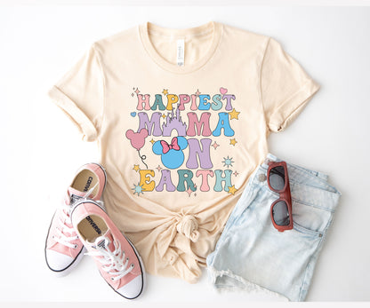 Happiest Mama on Earth Shirt, Disney Mama Shirt, Disney Mom Outfits-newamarketing