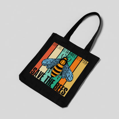 Save The Bees Tote Bag, Canvas Tote Bag, Bee Tote-newamarketing