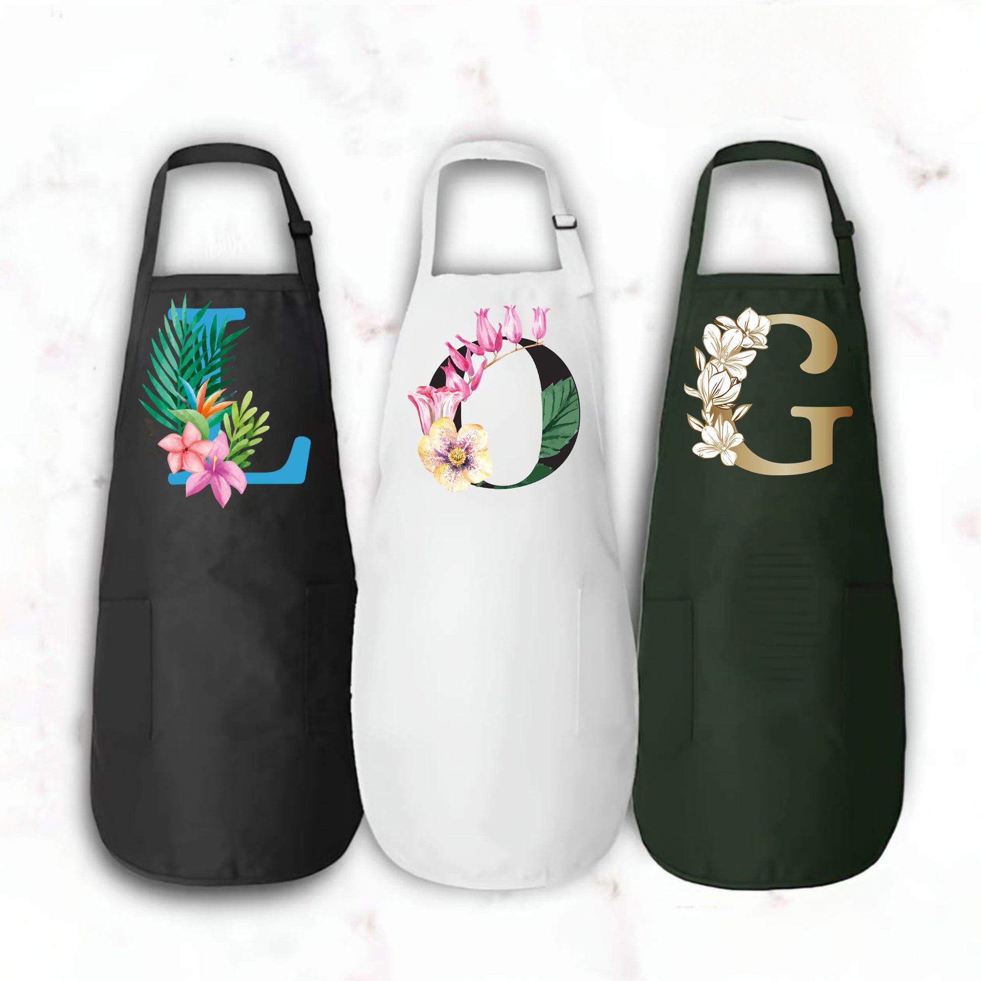 Monogram Letter Apron, Personalized Kitchen Apron, Cookie Baker Gift-newamarketing