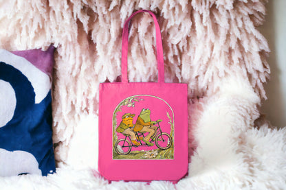 Frog and Toad Tote Bag, Frog Tote Bag, Cute Frog Tote Bag-newamarketing