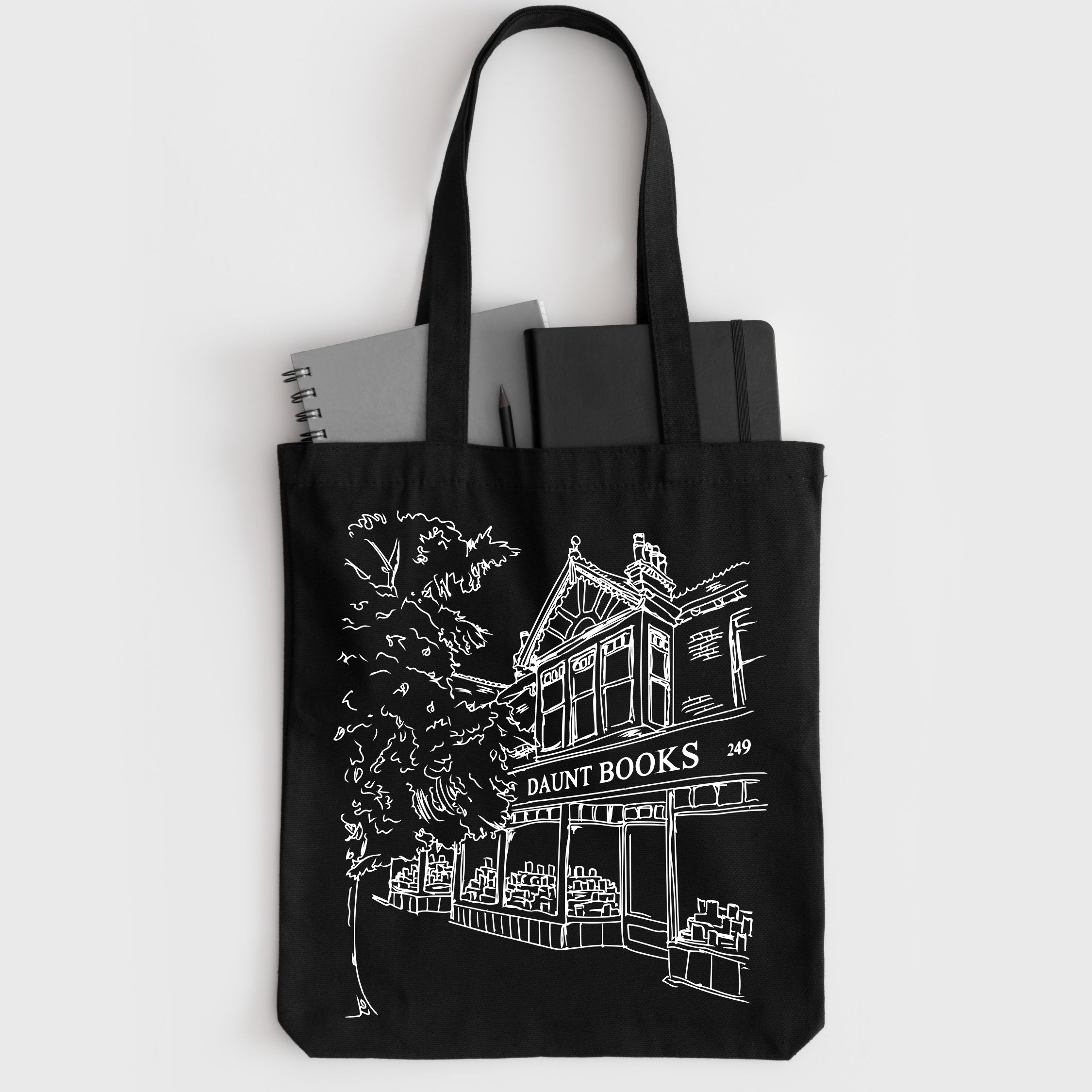 Books Tote Bag Daunt Books Tote Bag Tote Bags for Book Lovers One Sided 13.50