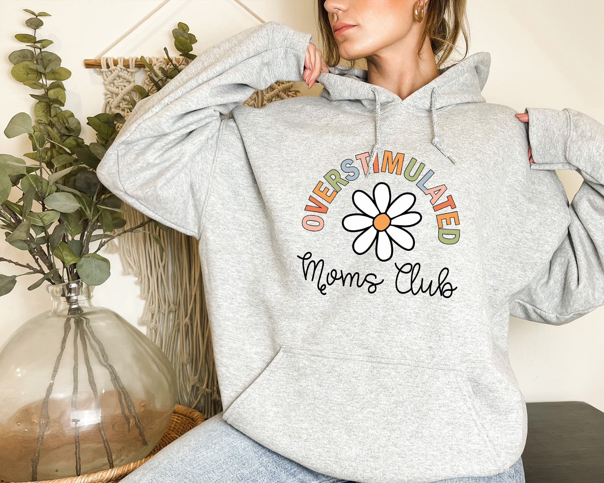 Overstimulated Moms Club Sweatshirt, Daisy Sweatshirt, Overstimulated Moms Club Hoodie-newamarketing