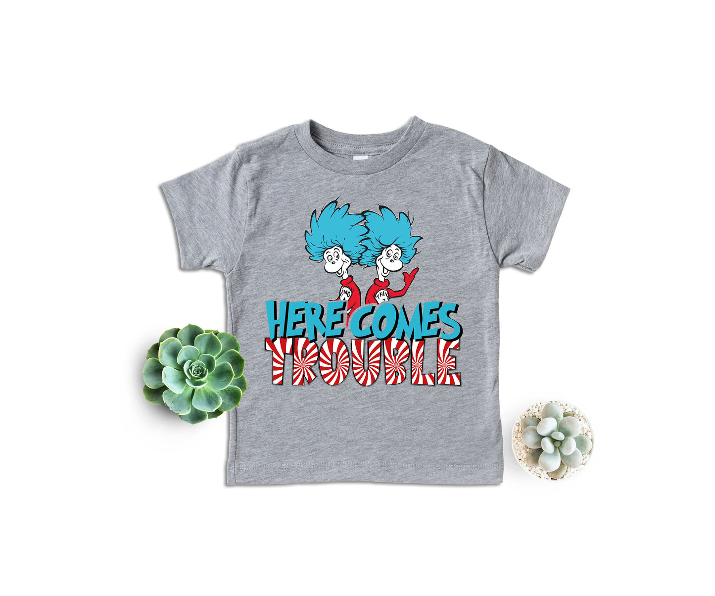 Here Comes Trouble Shirt, Thing 1 Thing 2 T-Shirt, Reading Lovers Gifts-newamarketing